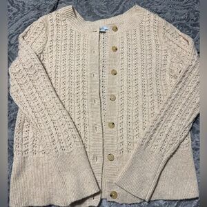 Croft & Barrow Beige Knit Cardigan